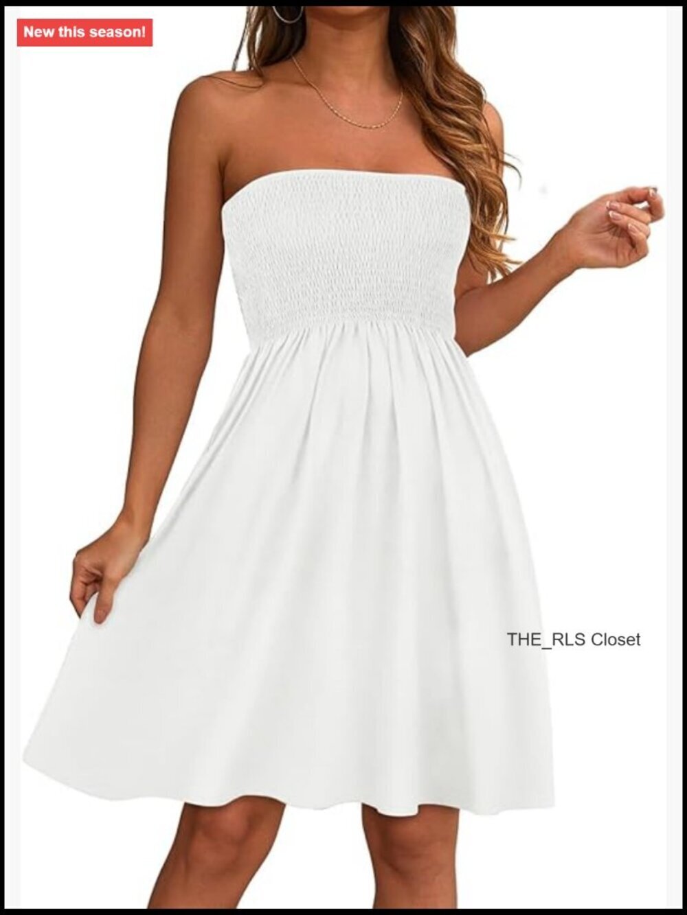 Strapless Tube Top Sundress Casual Beach Cover Up Dress